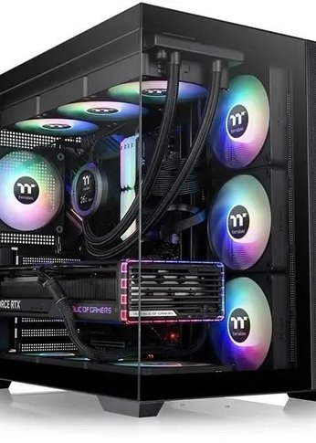 Корпус Thermaltake View 380 TG ARGB черный без БП ATX 6x120mm 2x140mm 1x200mm 2xUSB3.0 audio bott PSU