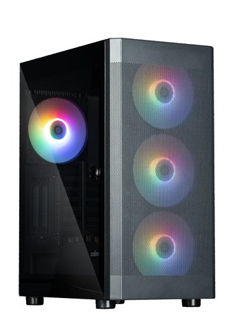 Корпус Zalman i4 TG Black Mid Tower (ATX/micro ATX/mini-ITX , без БП, Steel, ABS, Tempered Glass, 4x120mm FAN RGB)