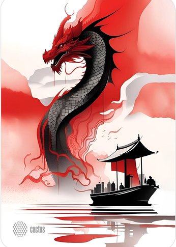 Коврик для мыши Cactus Red Dragon 400x300x3мм (CS-MP-PRO21XL)