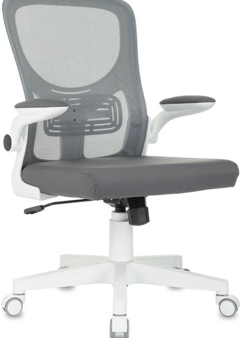 Кресло Бюрократ ASTER N-W темно-серый TW-04 Neo Grey сетка/ткань крестов. пластик пластик белый