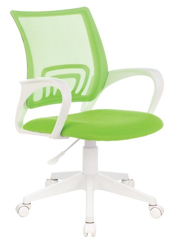 Кресло Бюрократ CH-W695NLT салатовый TW-03A TW-18 сетка/ткань крестов. пластик пластик белый