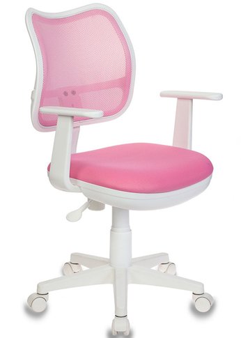 Кресло детское Бюрократ Ch-W797 розовый сиденье розовый TW-13A сетка/ткань крестов. пластик пластик белый