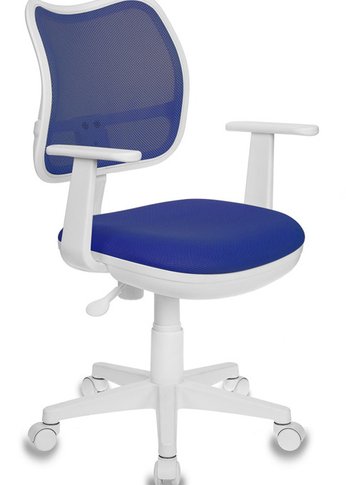 Кресло детское Бюрократ Ch-W797 синий сиденье синий TW-10 сетка/ткань крестов. пластик пластик белый