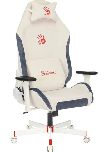 Кресло игровое A4Tech Bloody GC-330 белый крестов. металл