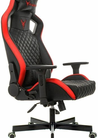 Кресло игровое Knight Outrider искусственная кожа черный/красный