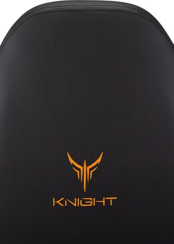 Кресло игровое Knight Rampart черный ромбик эко.кожа с подголов. крестов. металл