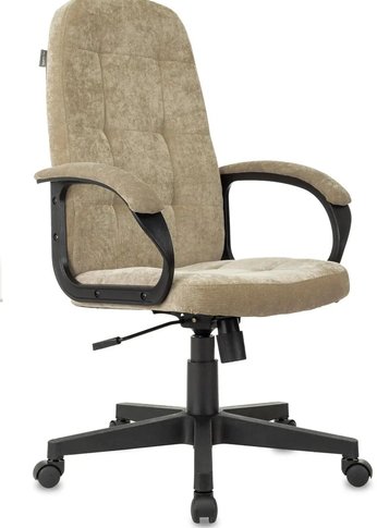 Кресло руководителя Бюрократ CH 002 Fabric песочный Light-21 крестов. пластик