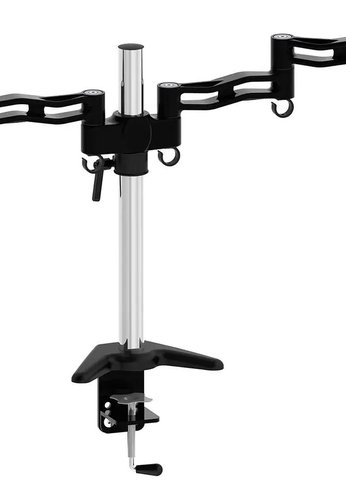 Кронштейн для мониторов Cactus CS-VM-D08-AL серебристый 13"-27" макс.8кг настольный поворот и наклон