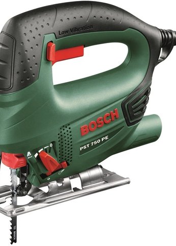Лобзик Bosch PST 750 PE 530Вт 3000ходов/мин от электросети (кейс в комплекте)