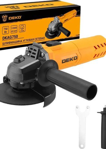 Машина углошлифовальная Deko DKAG750 750Вт 12000об/мин рез.шпин.:M14 d=125мм