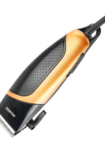 Машинка для стрижки Centek CT-2103 насадки: 4 шт от сети 220-240 В черный/желтый