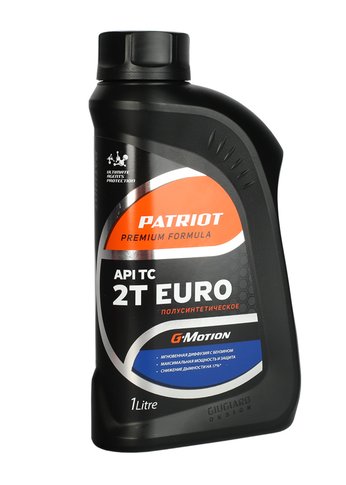 Масло полусинтетическое Patriot G-Motion 2Т EURO 1л