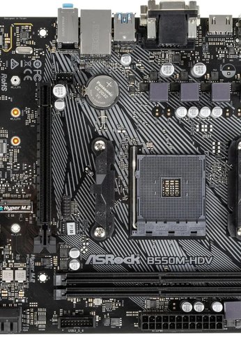 Материнская плата Asrock B550M-HDV Soc-AM4 AMD B550 2xDDR4 mATX AC`97 8ch(7.1) GbLAN RAID+VGA+DVI+HDMI