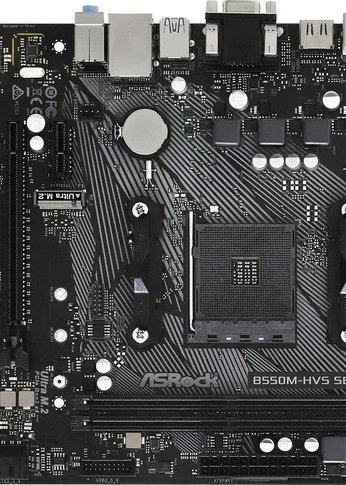 Материнская плата Asrock B550M-HVS SE Soc-AM4 AMD PRO565 2xDDR4 mATX AC`97 8ch(7.1) GbLAN RAID+VGA+HDMI