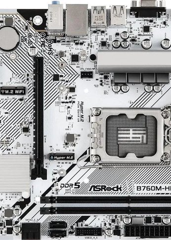 Материнская плата Asrock B760M-HDV/M.2 Soc-1700 Intel B760 2xDDR5 mATX AC`97 8ch(7.1) 2.5Gg RAID+VGA+HDMI+DP