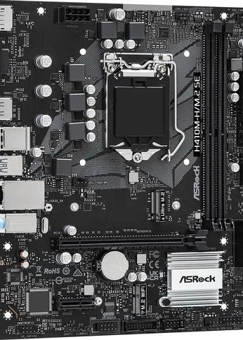 Материнская плата Asrock H410M-H/M.2 SE Soc-1200 Intel H370 2xDDR4 mATX