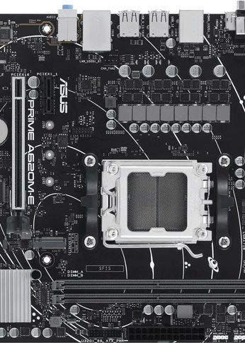 Материнская плата Asus PRIME A620M-E-CSM SocketAM5 AMD A620 2xDDR5 mATX AC`97 8ch(7.1) GbLAN RAID+VGA+HDMI+DP