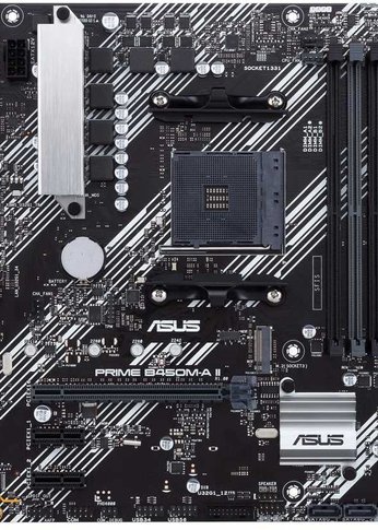 Материнская плата Asus PRIME B450M-A II RTL Soc-AM4 AMD B450 4xDDR4 mATX AC`97 8ch(7.1) GbLAN RAID+VGA+DVI+HDMI