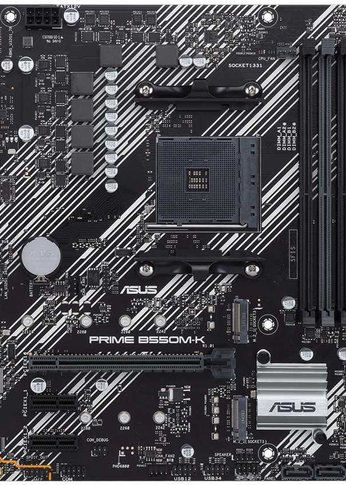 Материнская плата Asus PRIME B550M-K Soc-AM4 AMD B550 4xDDR4 mATX AC`97 8ch(7.1) GbLAN RAID+VGA+DVI+HDMI