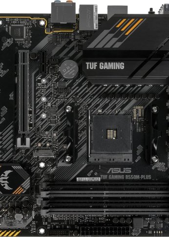 Материнская плата Asus TUF GAMING B550M-PLUS Soc-AM4 AMD B550 4xDDR4 mATX AC`97 8ch(7.1) 2.5Gg RAID+HDMI+DP