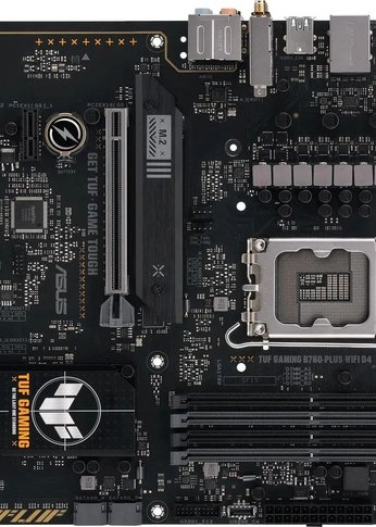 Материнская плата Asus TUF GAMING B760-PLUS WIFI D4 Soc-1700 Intel B760 4xDDR4 ATX AC`97 8ch(7.1) 2.5Gg RAID+HDMI+DP