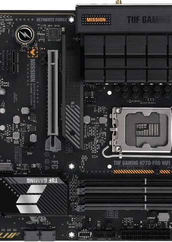 Материнская плата Asus TUF GAMING H770-PRO WIFI Soc-1700 Intel H770 4xDDR5 ATX AC`97 8ch(7.1) 2.5Gg RAID+HDMI+DP