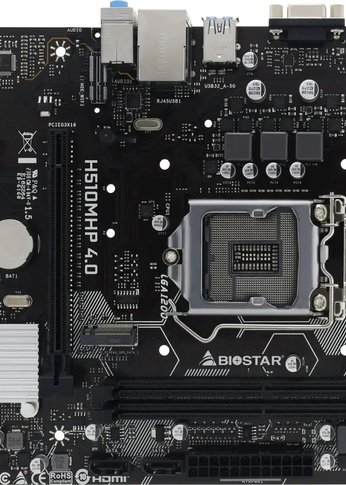 Материнская плата Biostar H510MHP 4.0 Soc-1200 Intel H470 2xDDR4 mATX AC`97 8ch(7.1) GbLAN+VGA+HDMI