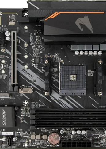 Материнская плата Gigabyte B550M AORUS ELITE Soc-AM4 AMD B550 4xDDR4 mATX AC`97 8ch(7.1) GbLAN RAID+DVI+HDMI