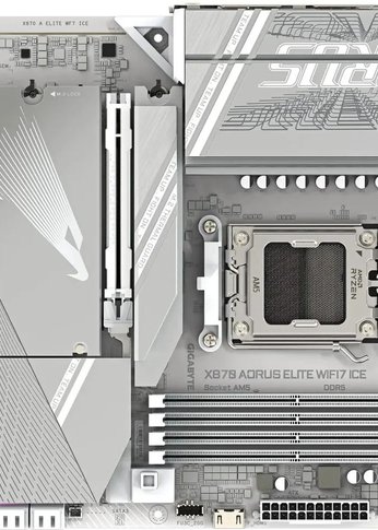 Материнская плата Gigabyte X870 A ELITE WF7 ICE SocketAM5 AMD X870 4xDDR5 ATX AC`97 8ch(7.1) 2.5Gg RAID+HDMI