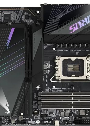 Материнская плата Gigabyte Z790 AORUS PRO X WIFI7 Soc-1700 Intel Z790 4xDDR5 ATX AC`97 8ch(7.1) 5Gigabit RAID+HDMI+DP