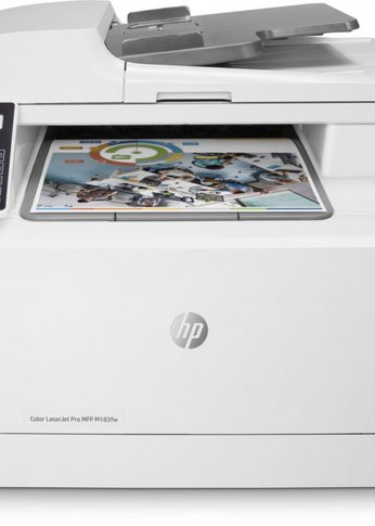 МФУ лазерный HP Color LaserJet Pro M183fw (7KW56A) A4 Net WiFi белый