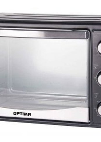 Мини-печь Optima O-282MB черный (26л, таймер, противень, решетка, черный, 1600Вт)