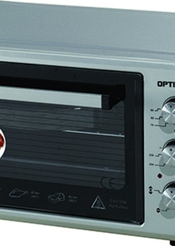 Мини-печь Optima OF-48G (48л, таймер,лампа,противень 2шт., решетка, серый, 1600Вт)