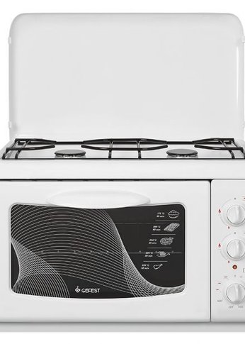 Мини-печь с плитой газовой GEFEST ПГЭ 120 белый (настольная)