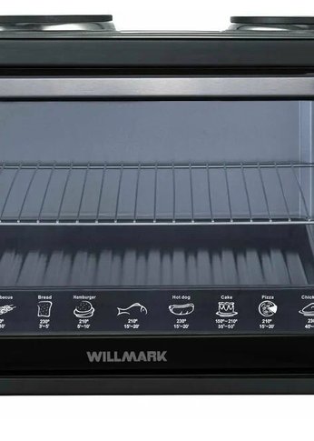 Мини-печь с плитой Willmark WHO-402B 30л 1500Вт черный