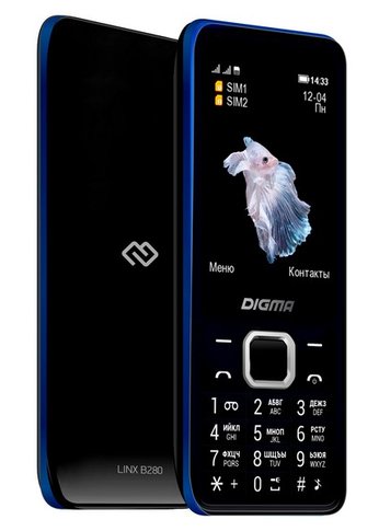 Мобильный телефон Digma B280 LINX 32Mb черный