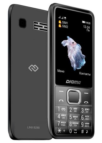 Мобильный телефон Digma B280 LINX 32Mb серый
