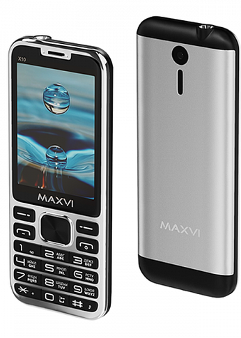 Мобильный телефон Maxvi X10 metallic silver