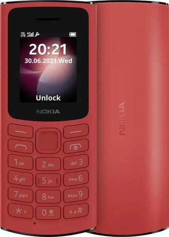 Мобильный телефон Nokia 106 TA-1564 DS EAC RED [1GF019BPB1C01]