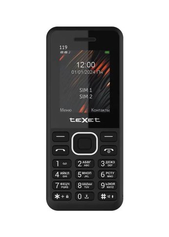 Мобильный телефон TeXet TM-119 черный