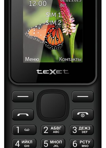 Мобильный телефон TeXet TM-130 черный/красный