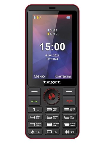 Мобильный телефон TeXet TM-321 черный/красный