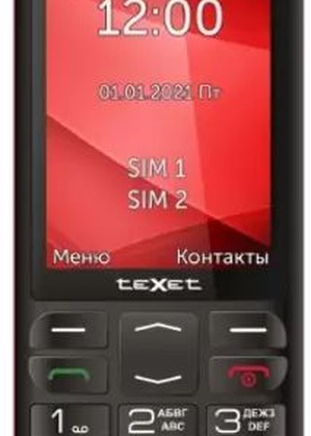 Мобильный телефон TeXet TM-B409 черный/красный