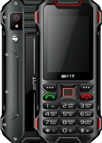 Мобильный телефон WIFIT Wirug F1 черный/красный (WF003BLRD)