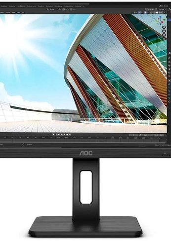 Монитор 23.8" AOC 24P2Q черный IPS/LED/16:9/DVI/HDMI/M/M/матовая/1920x1080/D-Sub/DisplayPort/FHD/USB/4.68кг 24P2Q