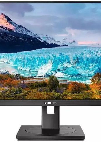 Монитор 23.8" Philips 242S1AE (00/01) черный/IPS/LED/4ms/16:9/DVI/HDMI/M/M/матовая/HAS Piv/1000:1/300cd/1920x1080/75Hz/VGA/DP/FHD (242S1AE (00/01))