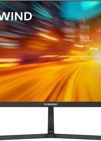 Монитор 23.8" SunWind SM-24FI221 черный IPS LED 16:9 HDMI M/M матовая 250cd 178гр/178гр 1920x1080 100Hz G-Sync VGA DP FHD 3.0кг