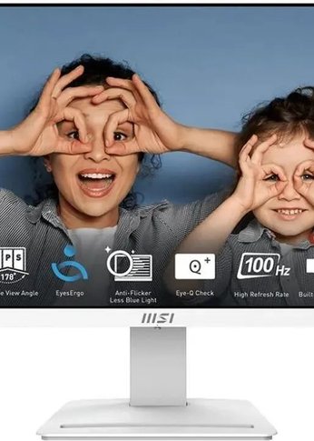 Монитор 24.5" MSI Pro MP253W белый IPS LED 16:9 HDMI M/M матовая 300cd 178гр/178гр 1920x1080 100Hz VGA DP FHD 3.03кг
