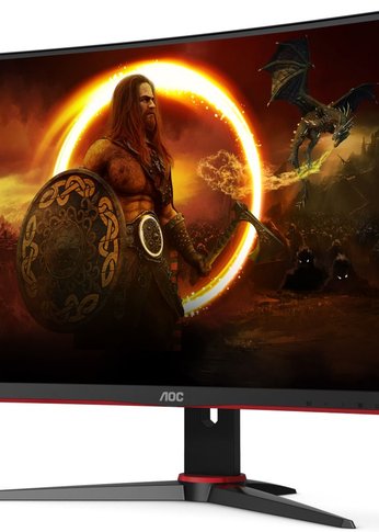 Монитор 27" AOC CQ27G2SE black/red (VA, 2560x1440, curved, 178°/178°, 250cd/m2, 3000:1 (80M:1), 1ms, 165Hz, 2xHDMI, DisplayPort) (CQ27G2SE)
