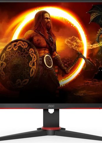 Монитор 27" AOC Q27G2E черный/красный VA LED 1ms 16:9 HDMI матовая 3000:1 250cd 178гр/178гр 2560x1440 155Hz FreeSync Premium DP 2K 4.43кг